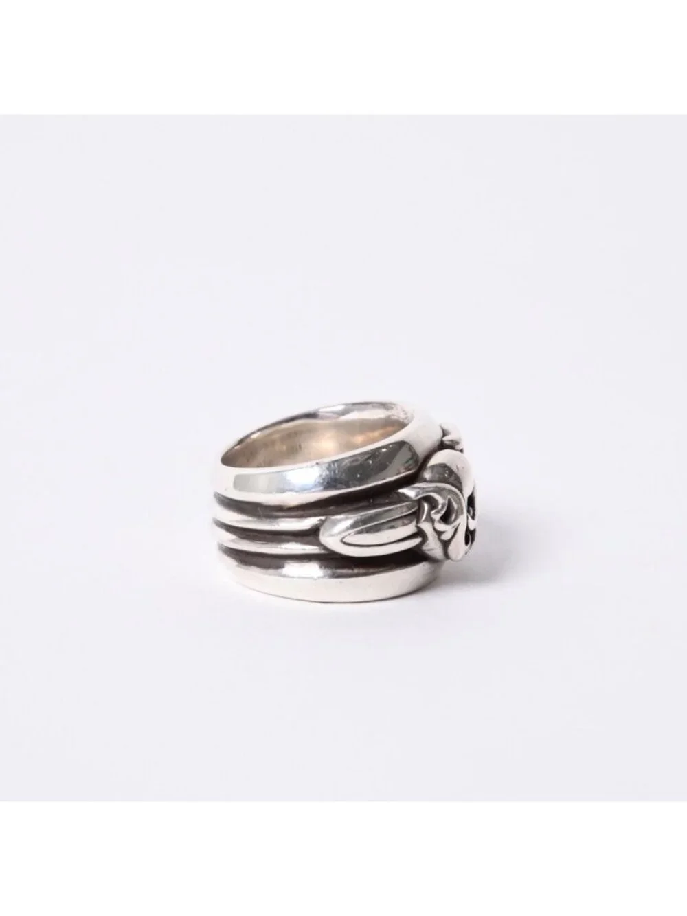 Chrome Hearts Dagger Heart Ring 925 Sterling Silver
